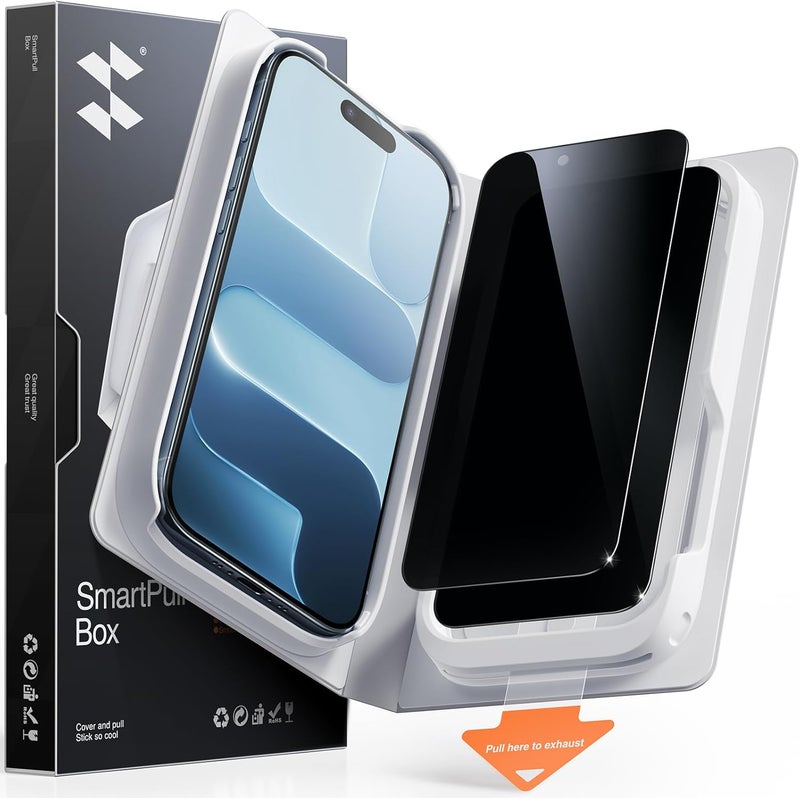 SmartDevil 2 Pack Tempered Glass for iPhone Air Privacy Screen Protector, Military-Grade Shatterproof Protection, 9H Hardness, Anti-Spy Privacy Film, Fast & Easy Installation, Case Friendly Design - Image 1